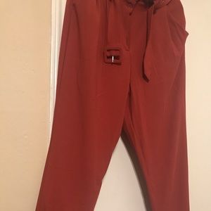 Burnt Orange Belted Trousers 🧡